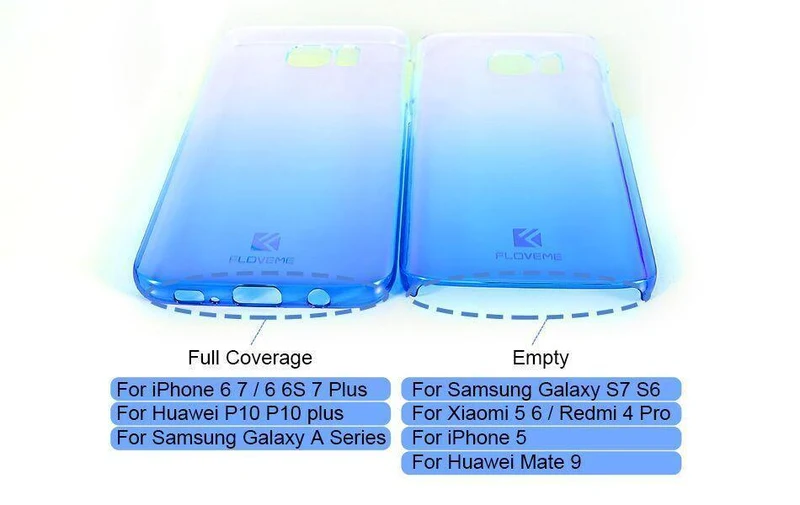 Floveme telefon case für iphone 7 6 s 6 plus 5 s 8 x x s max cases für samsung galaxy s6 s7 s8 rand a5 2017 a3 a7 2016 abdeckung blue ray
