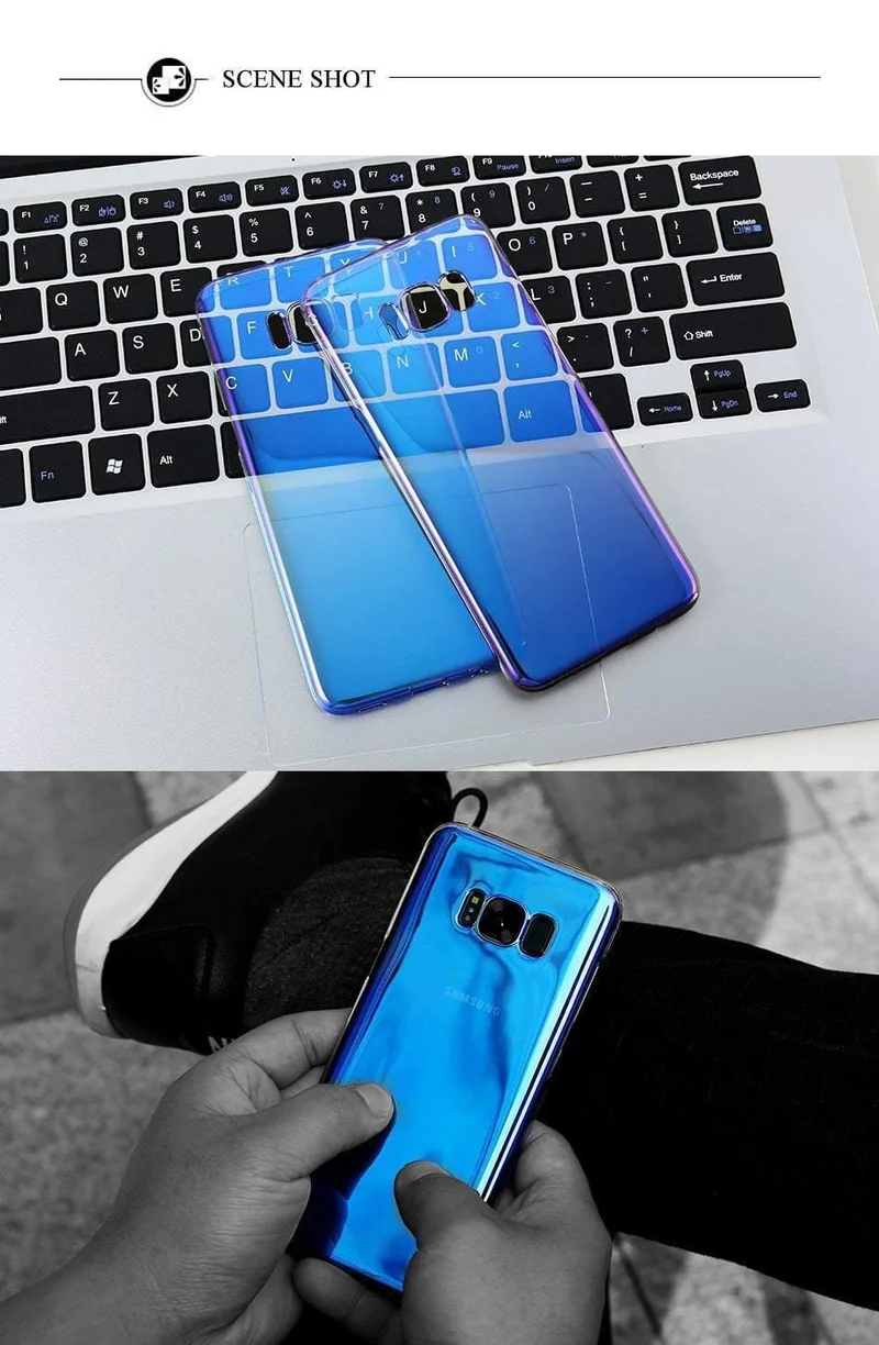 Floveme telefon case für iphone 7 6 s 6 plus 5 s 8 x x s max cases für samsung galaxy s6 s7 s8 rand a5 2017 a3 a7 2016 abdeckung blue ray