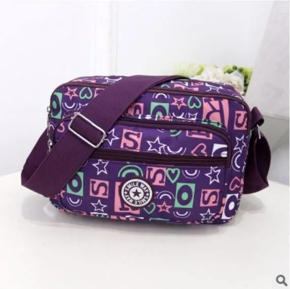 Frauen Fashion Solid Farbe Zipper Wasserdichte Nylon Schulter Tasche Weiblichen Umhängetasche Damen Bolsa Feminina Wasserdichte Reisetasche