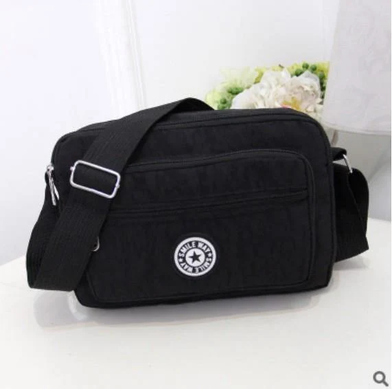 Frauen Fashion Solid Farbe Zipper Wasserdichte Nylon Schulter Tasche Weiblichen Umhängetasche Damen Bolsa Feminina Wasserdichte Reisetasche