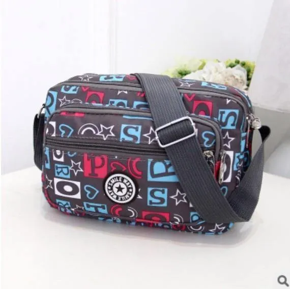 Frauen Fashion Solid Farbe Zipper Wasserdichte Nylon Schulter Tasche Weiblichen Umhängetasche Damen Bolsa Feminina Wasserdichte Reisetasche