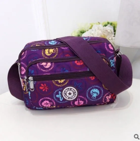 Frauen Fashion Solid Farbe Zipper Wasserdichte Nylon Schulter Tasche Weiblichen Umhängetasche Damen Bolsa Feminina Wasserdichte Reisetasche