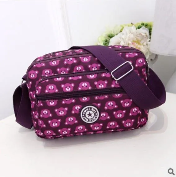 Frauen Fashion Solid Farbe Zipper Wasserdichte Nylon Schulter Tasche Weiblichen Umhängetasche Damen Bolsa Feminina Wasserdichte Reisetasche