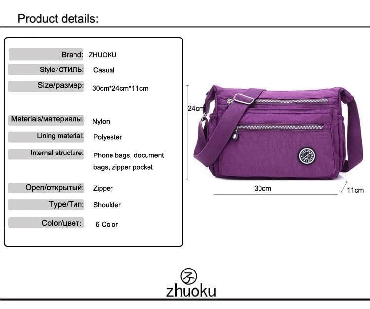 Frauen Messenger Taschen Mini Damen Nylon Handtaschen Schulter Tasche Für Frauen Tote Handtasche Bolsas Feminina Umhängetaschen