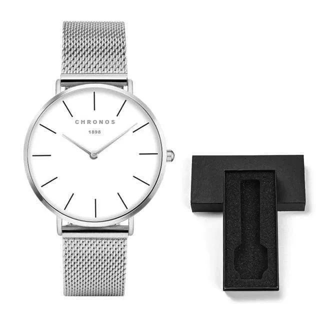 Herrenuhren Leder / Stahlgewebe Liebhaberarmbanduhr Mode Quarzuhr Rotgold Silber Relogio Feminino
