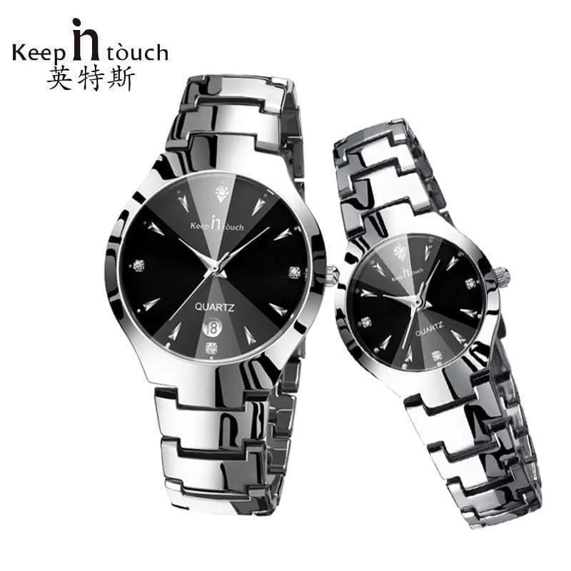Paaruhren für Verliebte, leuchtende Luxus-Quarzuhr für Männer und Frauen, modische Kalender-Armbanduhren