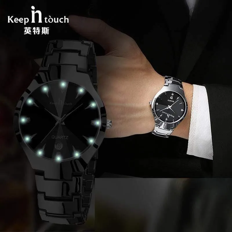 Paaruhren für Verliebte, leuchtende Luxus-Quarzuhr für Männer und Frauen, modische Kalender-Armbanduhren