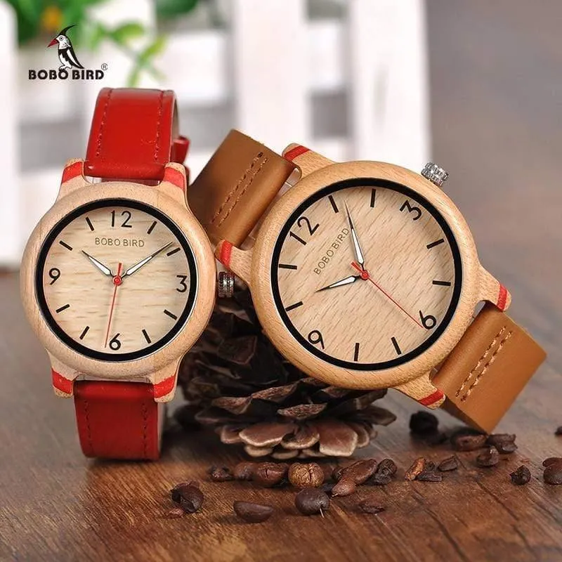 Liebhaber Bambus Uhren Relogio Feminino Analog Quarz Casual Armbanduhren Handgefertigte holz uhr W-aQ22 DROP Shipping