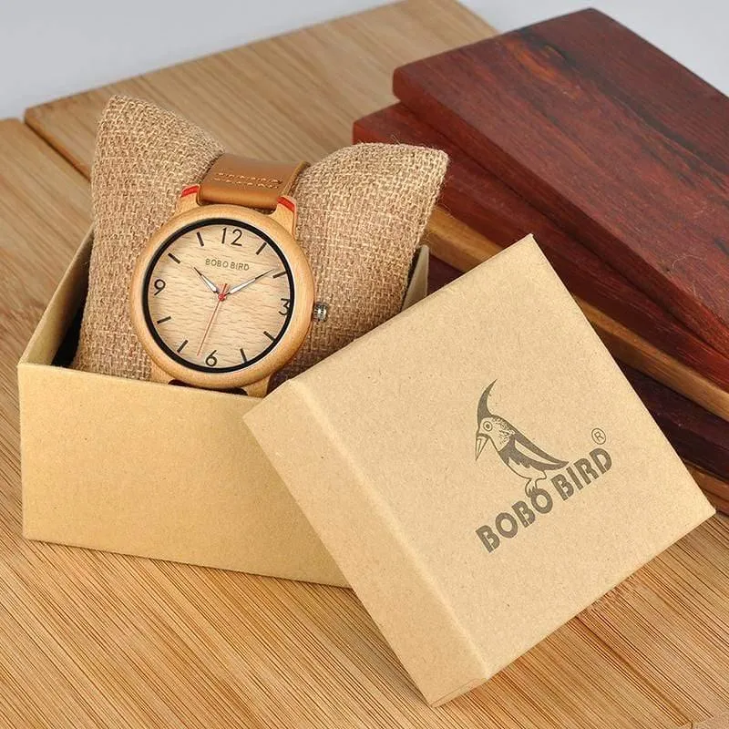Liebhaber Bambus Uhren Relogio Feminino Analog Quarz Casual Armbanduhren Handgefertigte holz uhr W-aQ22 DROP Shipping