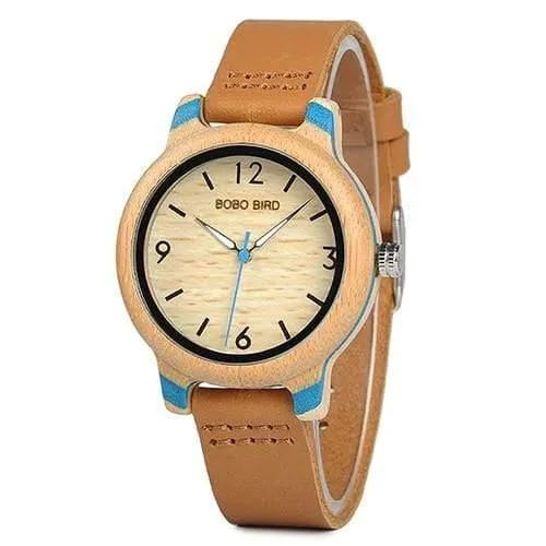 Liebhaber Bambus Uhren Relogio Feminino Analog Quarz Casual Armbanduhren Handgefertigte holz uhr W-aQ22 DROP Shipping