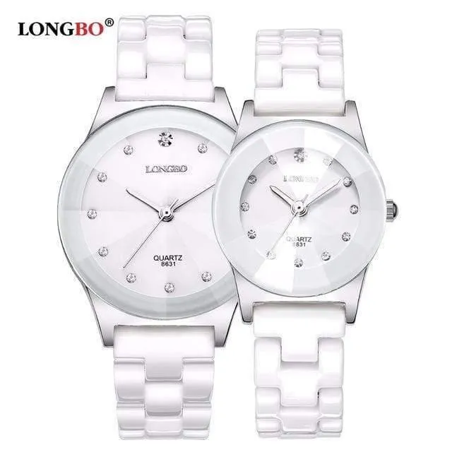 Mode Quarz Weiß Keramik Liebhaber Uhren Luxus Casual Einzigartige Damen Kleid Armbanduhr Relogio Feminino