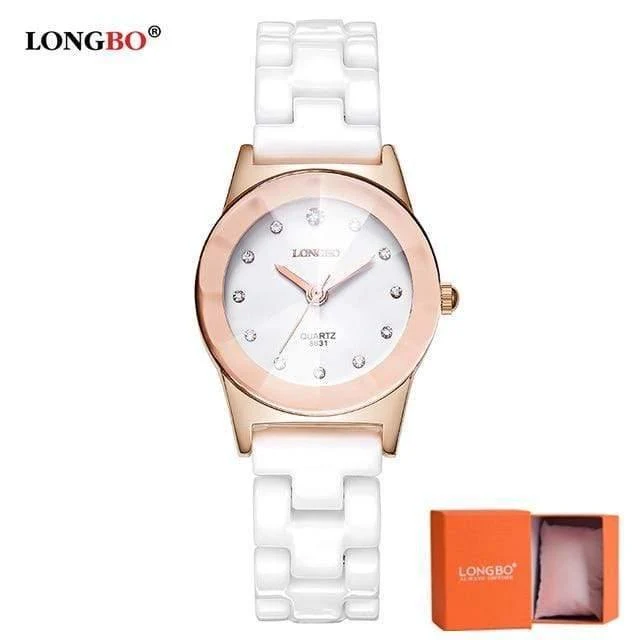 Mode Quarz Weiß Keramik Liebhaber Uhren Luxus Casual Einzigartige Damen Kleid Armbanduhr Relogio Feminino