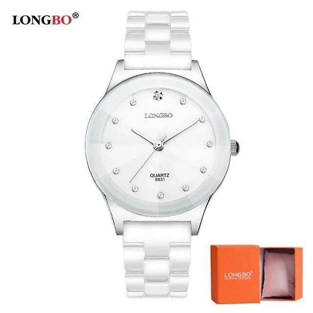 Mode Quarz Weiß Keramik Liebhaber Uhren Luxus Casual Einzigartige Damen Kleid Armbanduhr Relogio Feminino