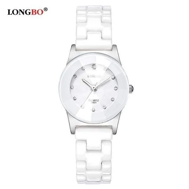Mode Quarz Weiß Keramik Liebhaber Uhren Luxus Casual Einzigartige Damen Kleid Armbanduhr Relogio Feminino