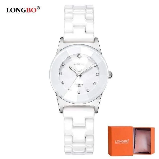 Mode Quarz Weiß Keramik Liebhaber Uhren Luxus Casual Einzigartige Damen Kleid Armbanduhr Relogio Feminino