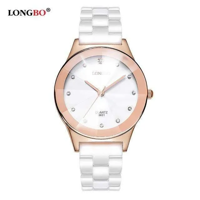 Mode Quarz Weiß Keramik Liebhaber Uhren Luxus Casual Einzigartige Damen Kleid Armbanduhr Relogio Feminino