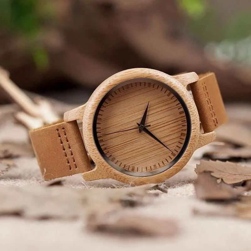 Liebhaber minimalistische Uhren Männer Holz Frauen Uhren Para Mujer Quarzwerk Wrsitwatch Damen handgefertigte Holz