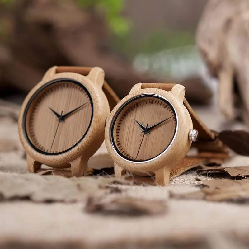 Liebhaber minimalistische Uhren Männer Holz Frauen Uhren Para Mujer Quarzwerk Wrsitwatch Damen handgefertigte Holz