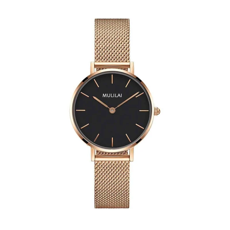 Luxuriöse, ultradünne Uhren aus goldenem Stahlgeflecht für Damen, 32 mm, DW-Stil, modische Quarzuhr für Liebhaber, Geschenk für Mädchen