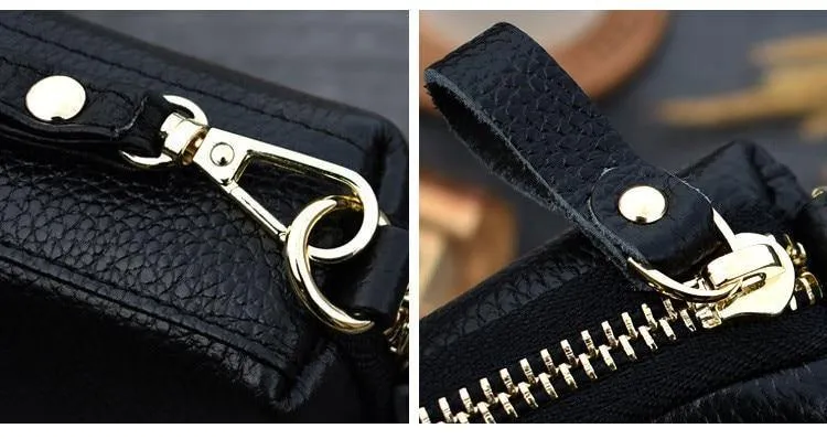 Damen echtes leder kupplung geldbörsen getäfelten Lange Frauen Brieftasche Zipper handgelenk tasche weibliche Geldbörse handy tasche bolsa