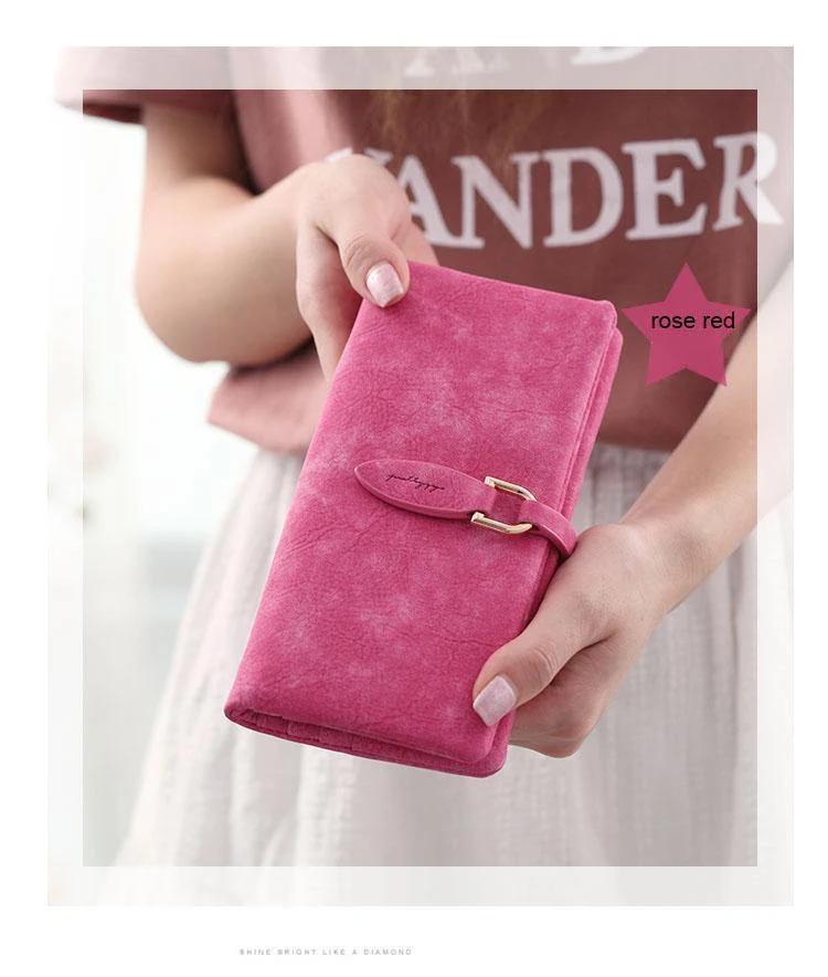 Damen-Geldbörse, Kartenhalter, Damen-Geldbörse mit Haspe, Münzgeldbörse, Kartenhalter, Armband, Geld, lange Tasche, mehrfarbige Clutch