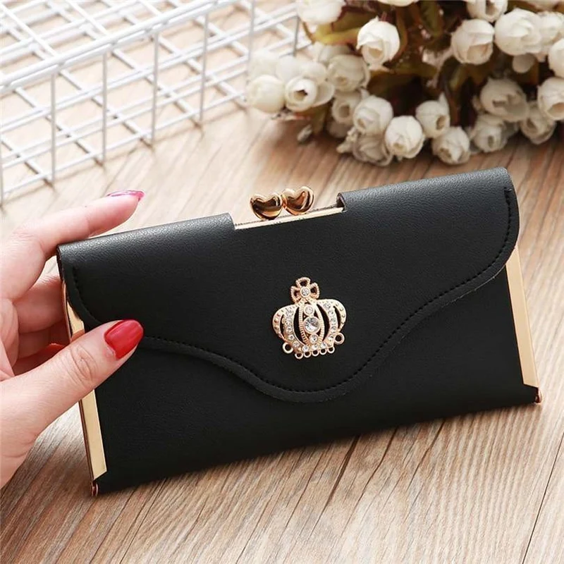 Damenmode Leder Geldbörse Damen Handtasche Damen Lange Geldbörsen Clutch Geldbeutel Damen Kartenhalter A30