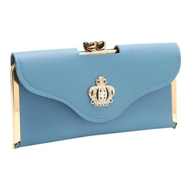 Damenmode Leder Geldbörse Damen Handtasche Damen Lange Geldbörsen Clutch Geldbeutel Damen Kartenhalter A30