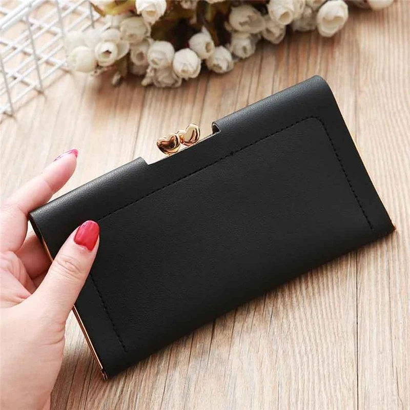 Damenmode Leder Geldbörse Damen Handtasche Damen Lange Geldbörsen Clutch Geldbeutel Damen Kartenhalter A30