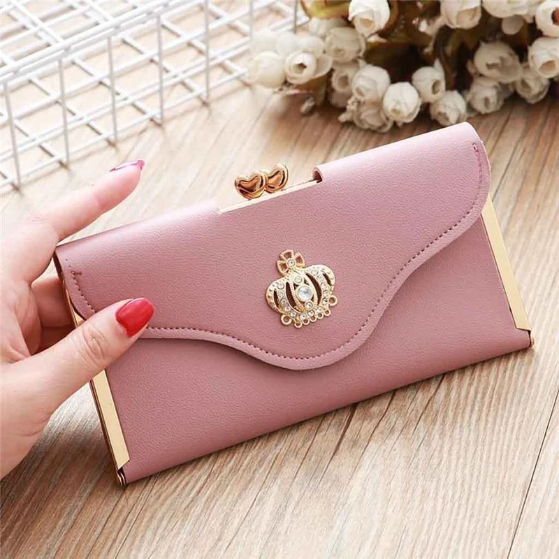 Damenmode Leder Geldbörse Damen Handtasche Damen Lange Geldbörsen Clutch Geldbeutel Damen Kartenhalter A30