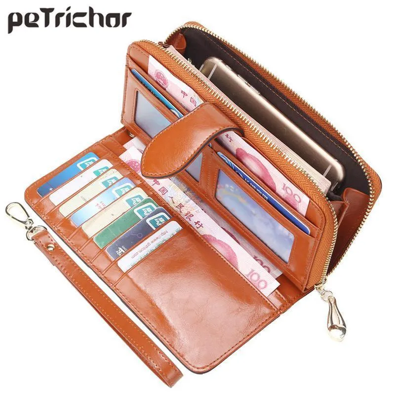 Frauen Brieftasche Hohe Qualität Armband Kupplung Brieftasche Weibliche Karte Halter Leder Damen Lange Geldbörsen