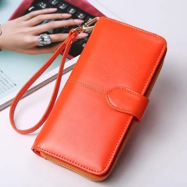 Frauen Brieftasche Hohe Qualität Armband Kupplung Brieftasche Weibliche Karte Halter Leder Damen Lange Geldbörsen