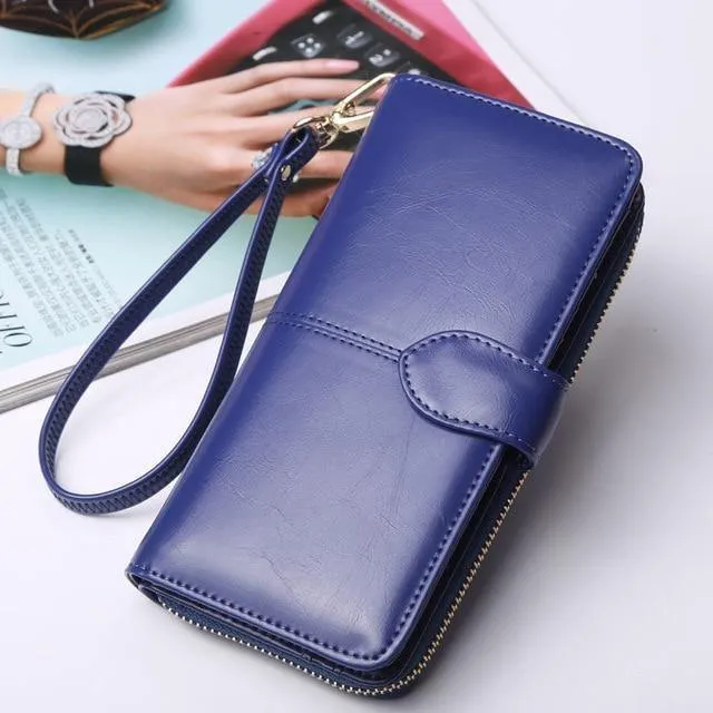Frauen Brieftasche Hohe Qualität Armband Kupplung Brieftasche Weibliche Karte Halter Leder Damen Lange Geldbörsen