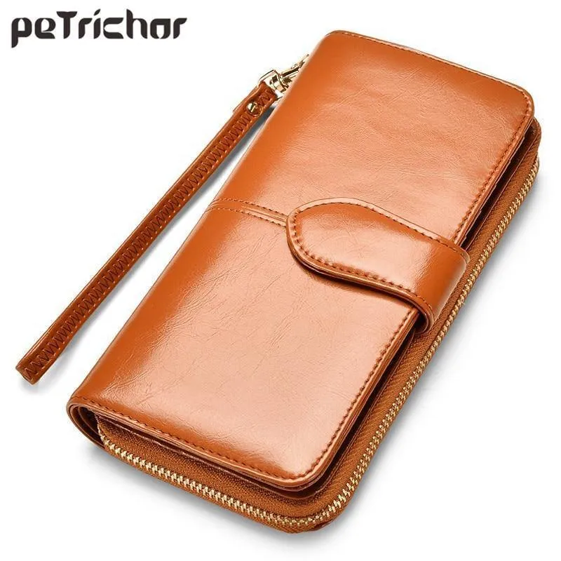 Frauen Brieftasche Hohe Qualität Armband Kupplung Brieftasche Weibliche Karte Halter Leder Damen Lange Geldbörsen