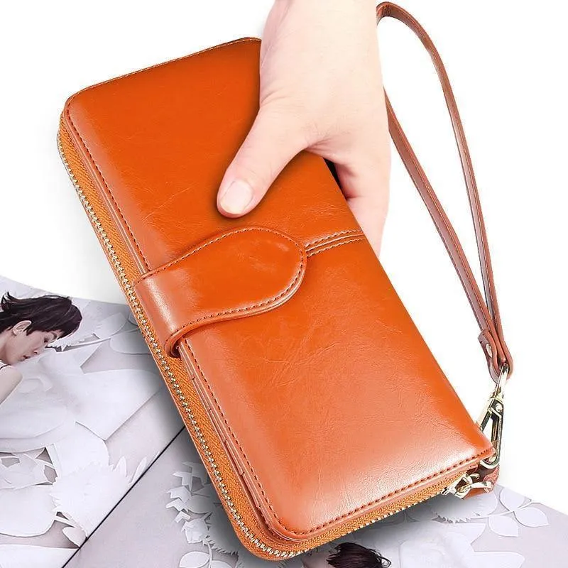 Frauen Brieftasche Hohe Qualität Armband Kupplung Brieftasche Weibliche Karte Halter Leder Damen Lange Geldbörsen