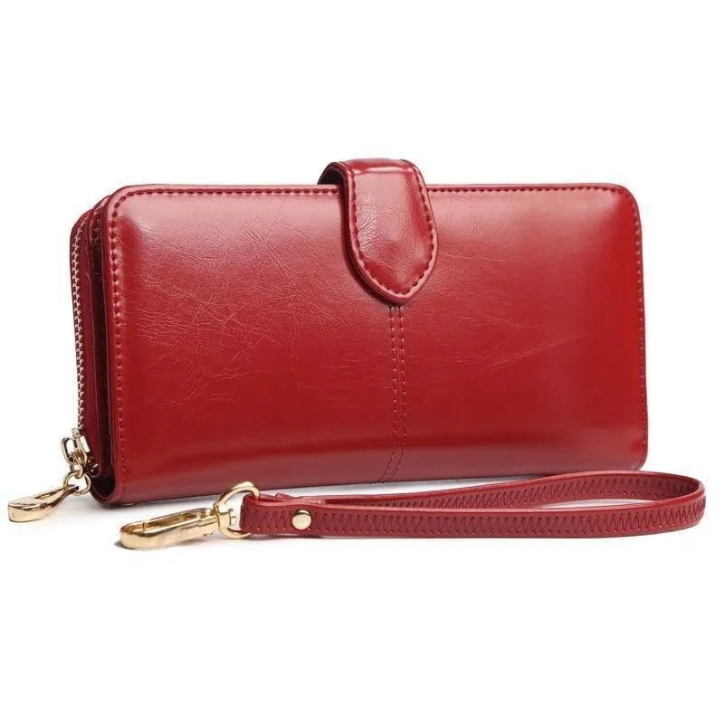 Frauen Brieftasche Hohe Qualität Armband Kupplung Brieftasche Weibliche Karte Halter Leder Damen Lange Geldbörsen
