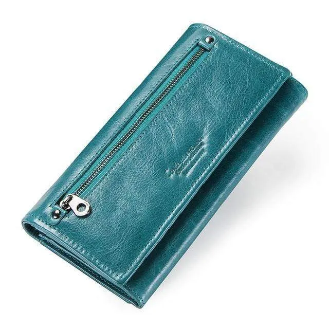 Leder Frauen Kupplung Brieftaschen Mehrere Karten Halter Lange Weibliche Geldbörse Mit Telefon Tasche Mode Frau Brieftasche