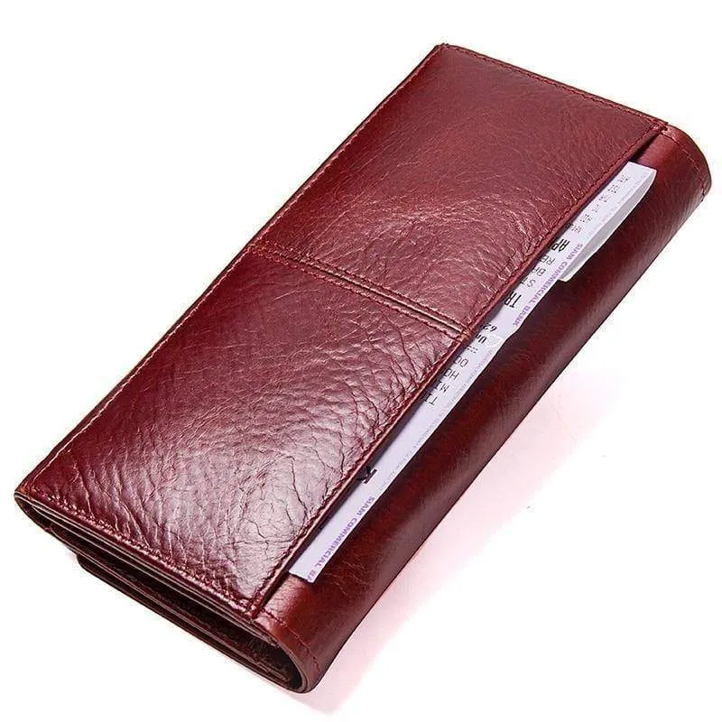 Leder Frauen Kupplung Brieftaschen Mehrere Karten Halter Lange Weibliche Geldbörse Mit Telefon Tasche Mode Frau Brieftasche