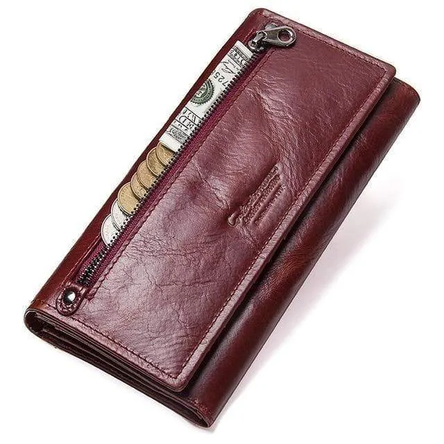 Leder Frauen Kupplung Brieftaschen Mehrere Karten Halter Lange Weibliche Geldbörse Mit Telefon Tasche Mode Frau Brieftasche
