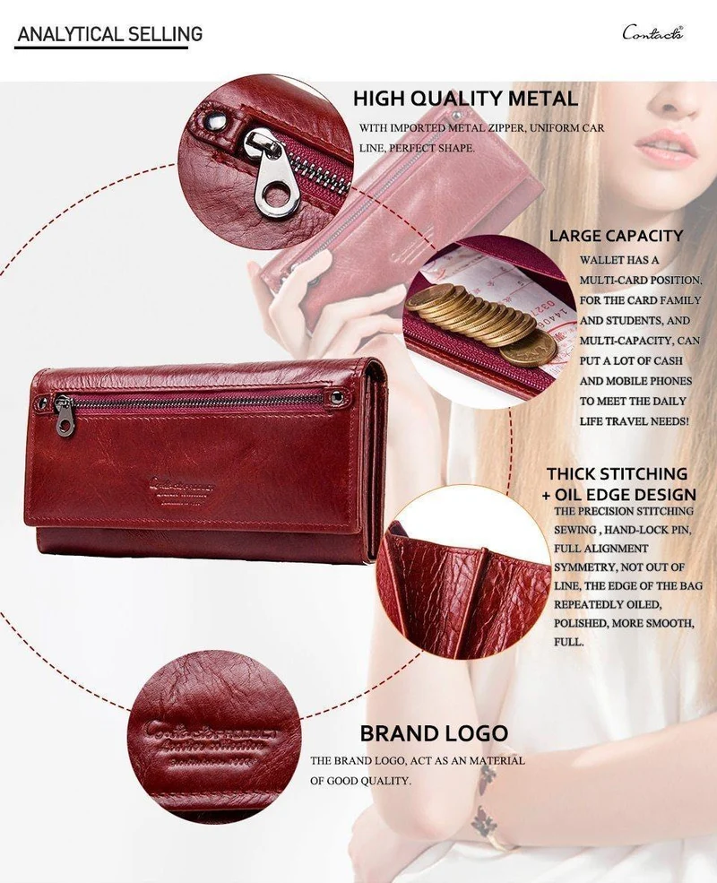 Leder Frauen Kupplung Brieftaschen Mehrere Karten Halter Lange Weibliche Geldbörse Mit Telefon Tasche Mode Frau Brieftasche