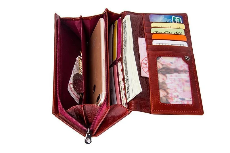 Leder Frauen Kupplung Brieftaschen Mehrere Karten Halter Lange Weibliche Geldbörse Mit Telefon Tasche Mode Frau Brieftasche