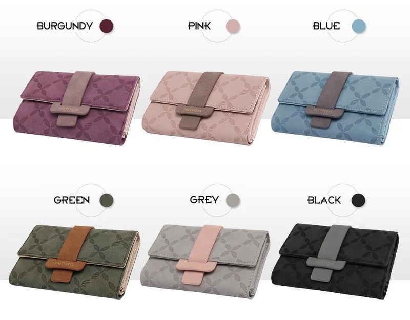 Weibliche Brieftasche Leder Frauen Brieftaschen Floral Faltbare Geldbörse Kreditkarte Dame Geldbörsen Halter Für Mädchen Carteira