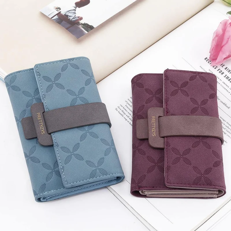 Weibliche Brieftasche Leder Frauen Brieftaschen Floral Faltbare Geldbörse Kreditkarte Dame Geldbörsen Halter Für Mädchen Carteira