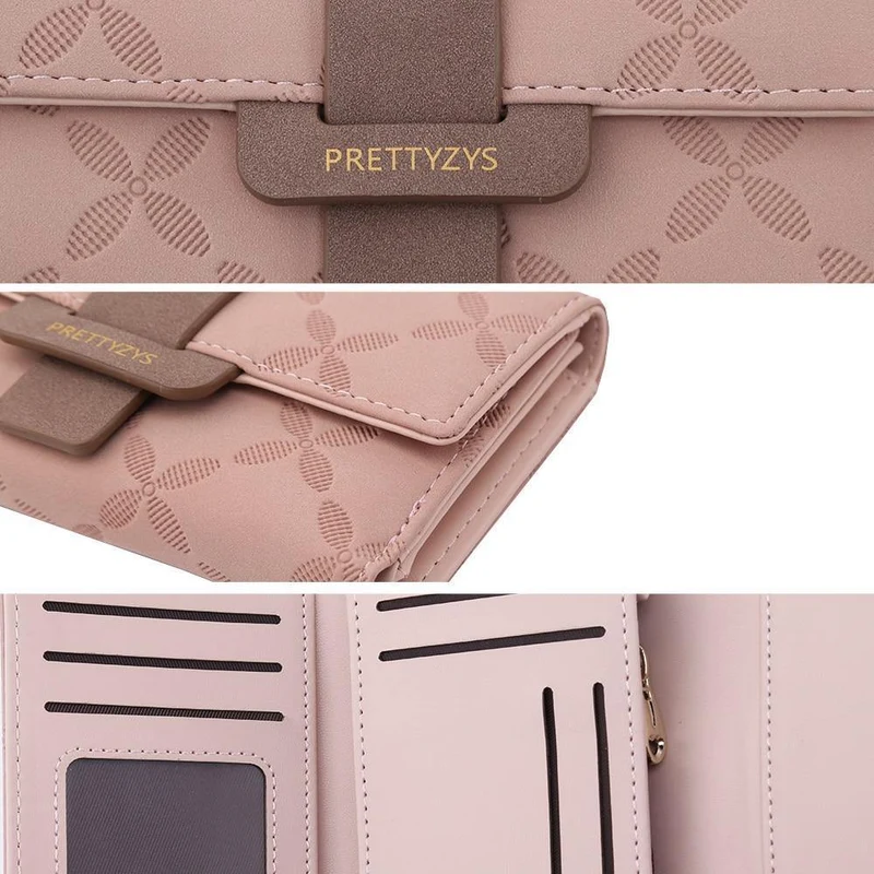 Weibliche Brieftasche Leder Frauen Brieftaschen Floral Faltbare Geldbörse Kreditkarte Dame Geldbörsen Halter Für Mädchen Carteira