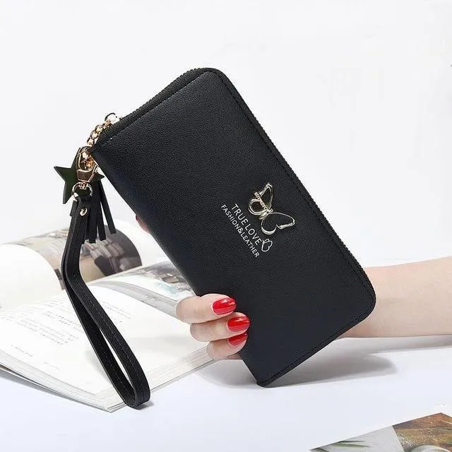 Frauen Brieftasche Schmetterling Höhlte Beste Brieftasche Weibliche Fall Telefon Tasche Tasche Handtasche frauen Geldbörse Carteira Femme