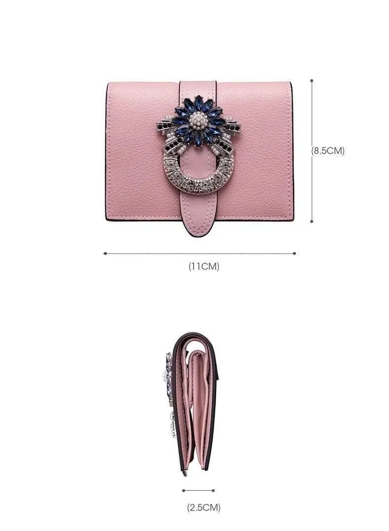 Frauen Brieftasche Luxus Designer Diamanten Kurze Geldbörse Brieftasche Weibliche Karte Halter Geldbörsen Münze Brieftaschen Carteira Feminina