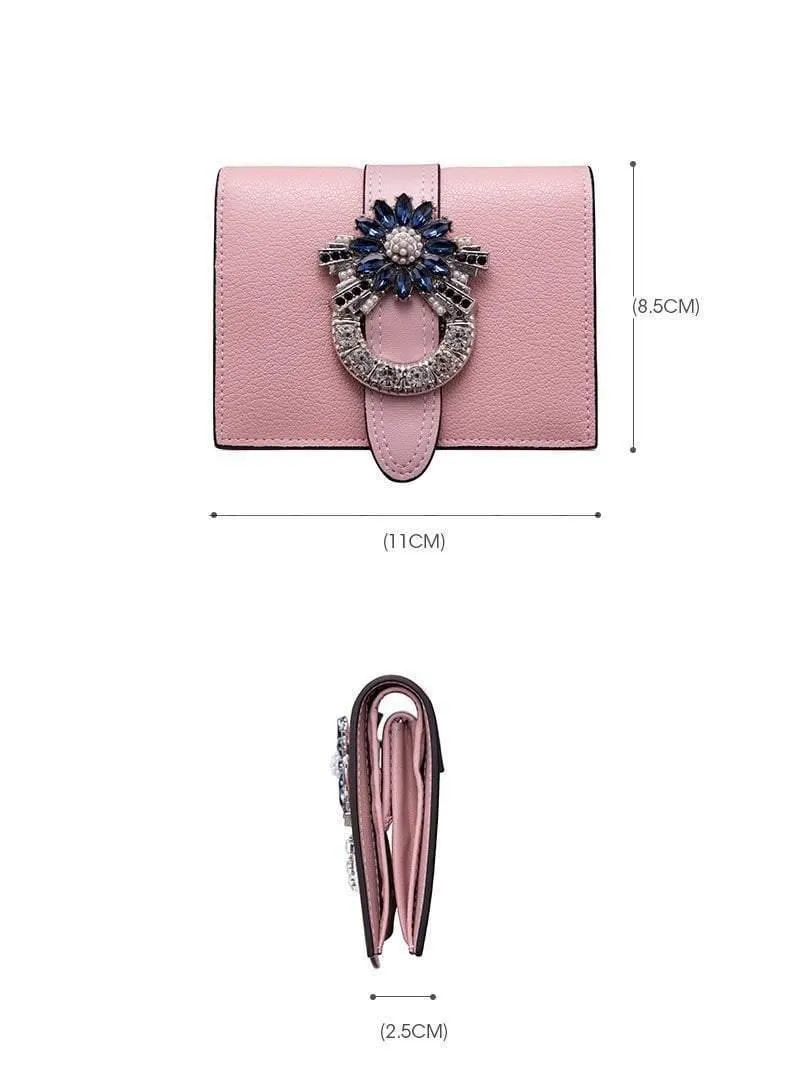Frauen Brieftasche Luxus Designer Diamanten Kurze Geldbörse Brieftasche Weibliche Karte Halter Geldbörsen Münze Brieftaschen Carteira Feminina