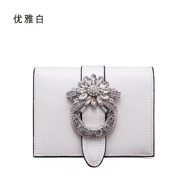 Frauen Brieftasche Luxus Designer Diamanten Kurze Geldbörse Brieftasche Weibliche Karte Halter Geldbörsen Münze Brieftaschen Carteira Feminina