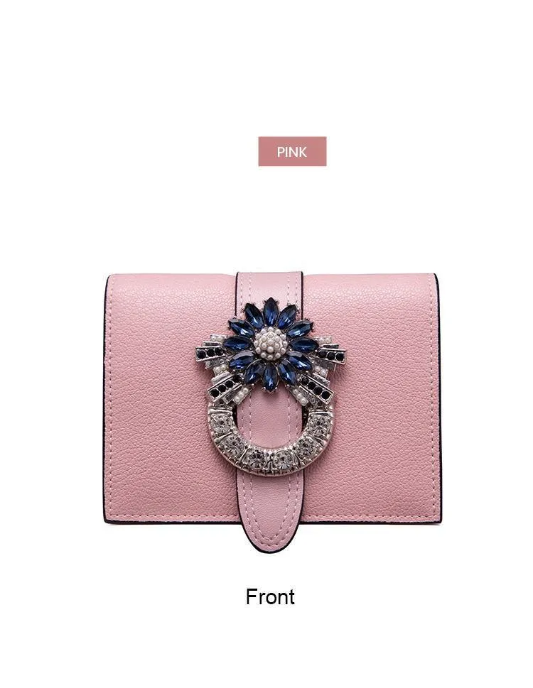 Frauen Brieftasche Luxus Designer Diamanten Kurze Geldbörse Brieftasche Weibliche Karte Halter Geldbörsen Münze Brieftaschen Carteira Feminina