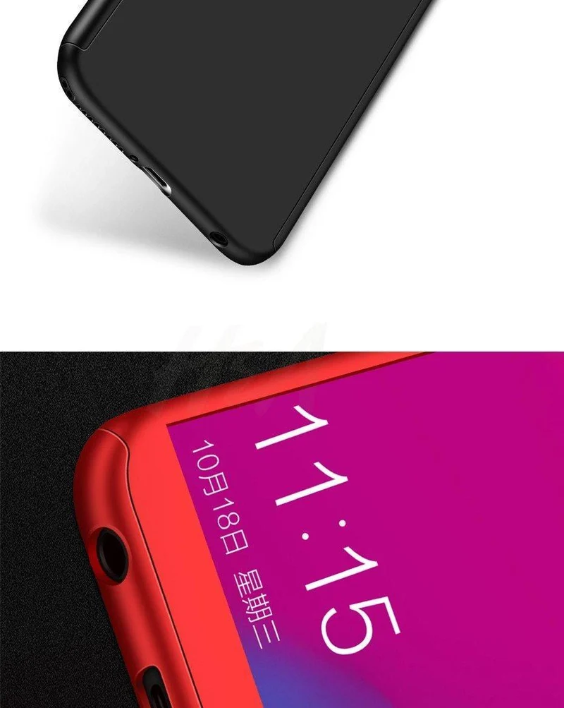 H&A H&A Luxus 360 Grad Vollschutz Handyhülle für Huawei Honor 7A 7C Pro 8X Max Displayschutzfolie 7A 7C 8XMax Hülle Glas