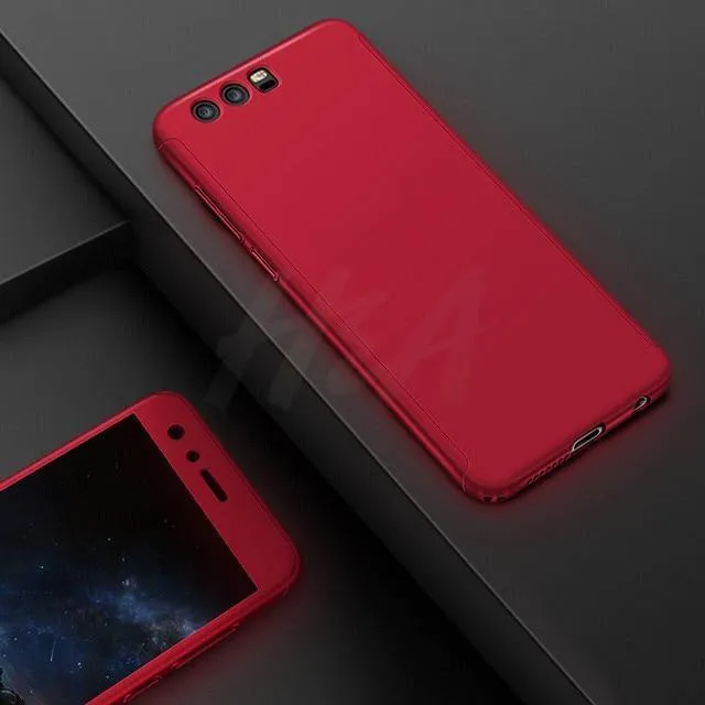 H&A Luxus 360-Grad-Vollschutzhülle für Huawei Honor 9 8 Lite 10 V10 Schutzhülle aus gehärtetem Glas für 9lite 8lite 10 Hülle